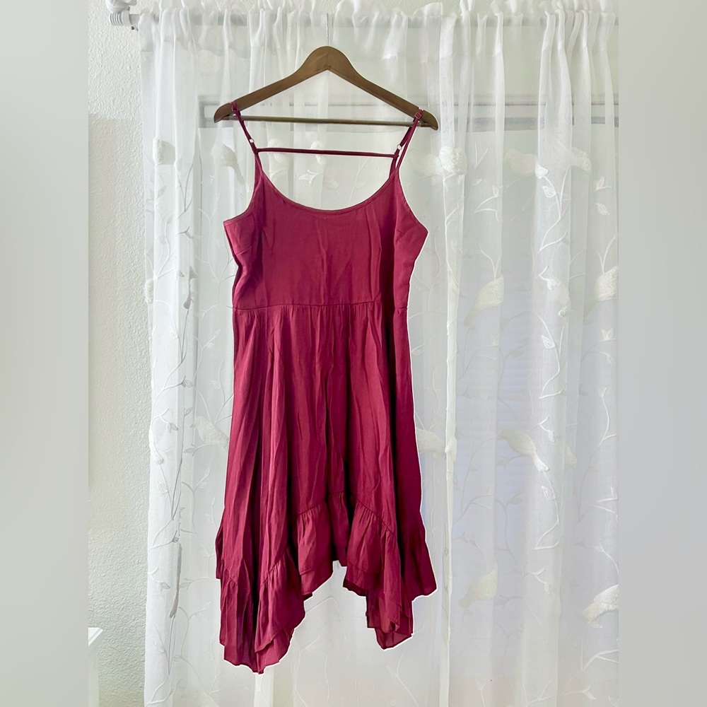 Joyfolie Mia joy kamala dress in cordovan red small